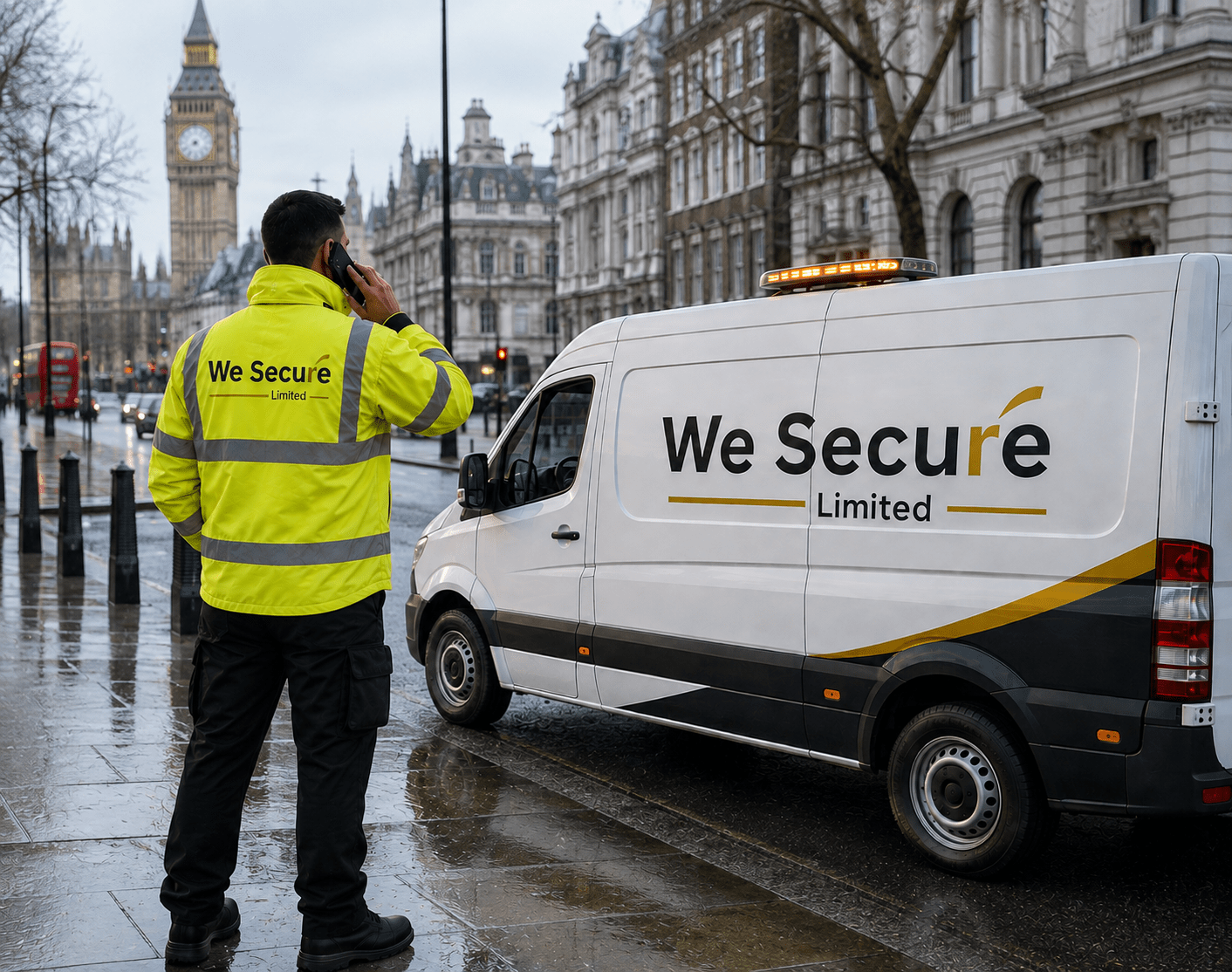 Security guards on patrol